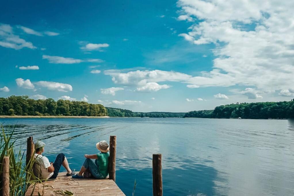 Holzhaus Direkt Am See Priepert エクステリア 写真