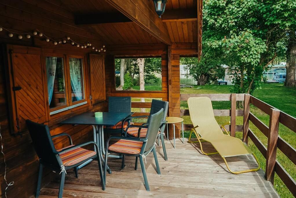 Holzhaus Direkt Am See Priepert エクステリア 写真